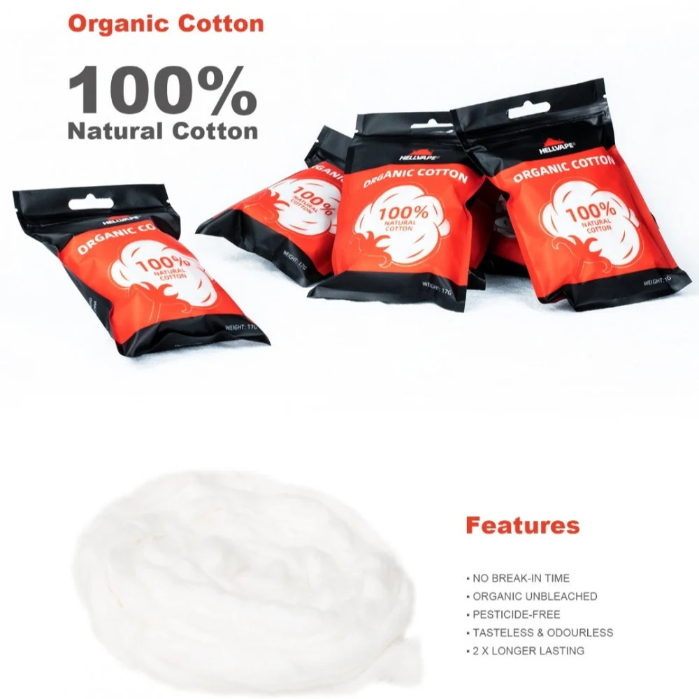 Hellvape Organic Cotton 100% Natural Cotton - Image 2